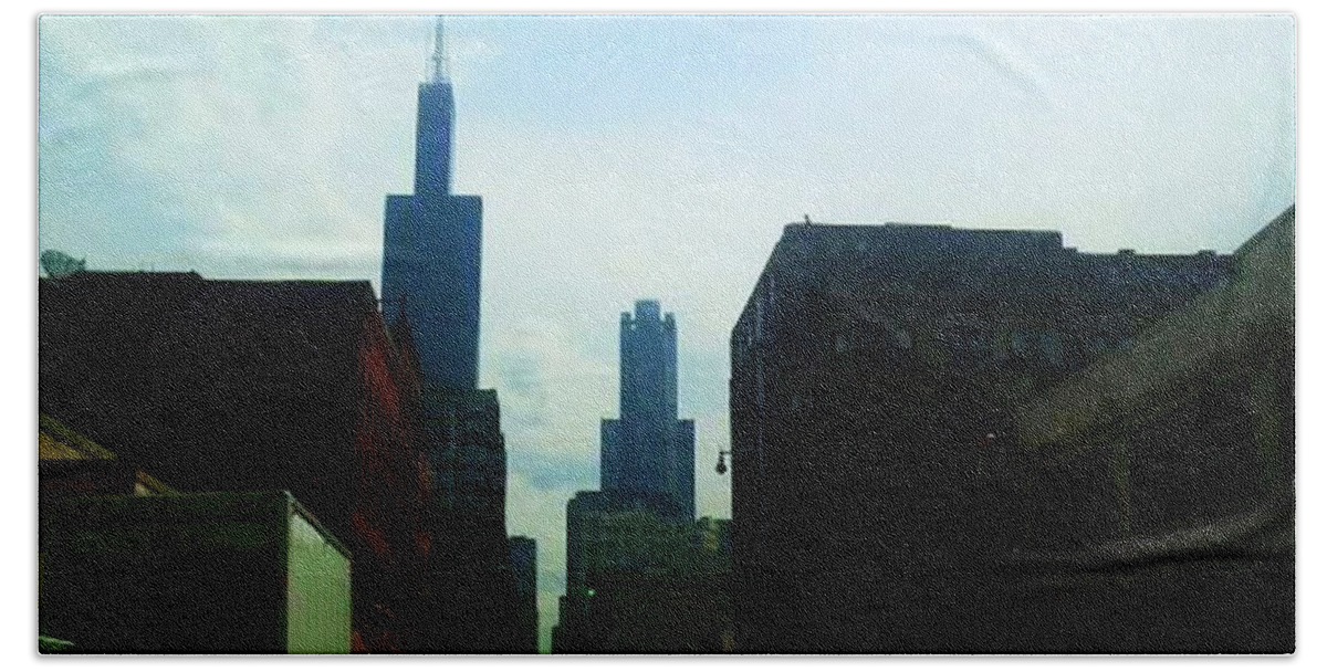 Chicago Hand Towel featuring the photograph Chicago Flow by Samantha Lusby