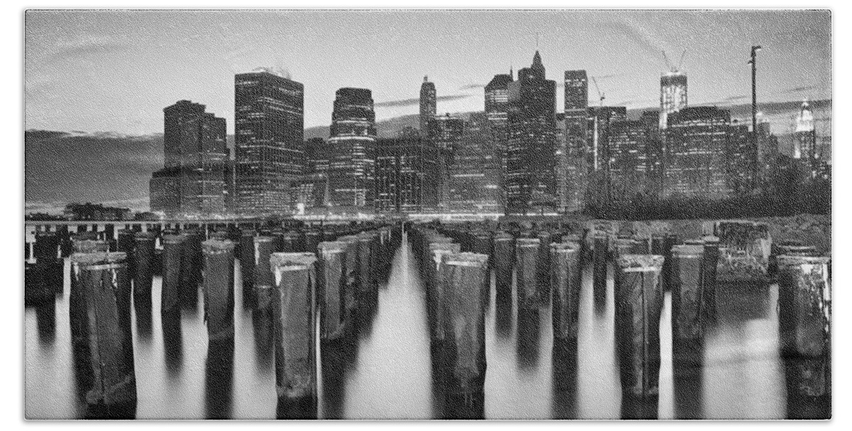 New York Hand Towel featuring the photograph City Zen by Evelina Kremsdorf