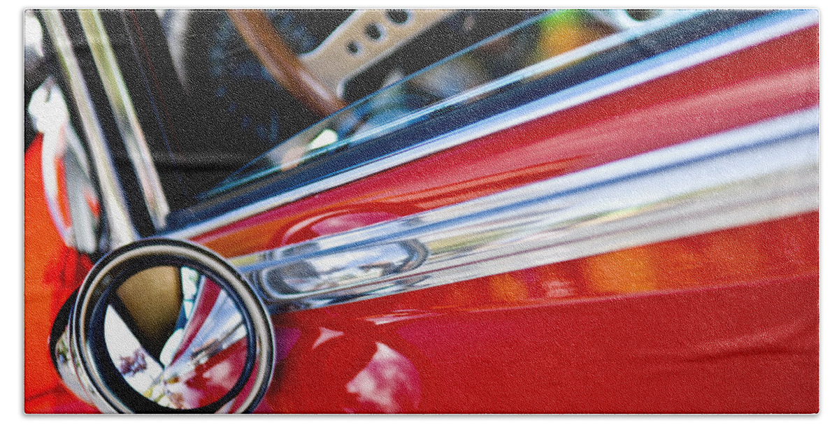 Classic Red Car Hand Towel featuring the photograph Classic Red Car Artwork by Shane Kelly