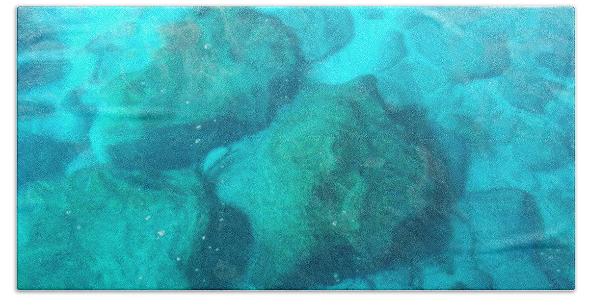 Zakynthos Bath Sheet featuring the photograph Clear Water 2 Ionian Sea Series by Ana Maria Edulescu