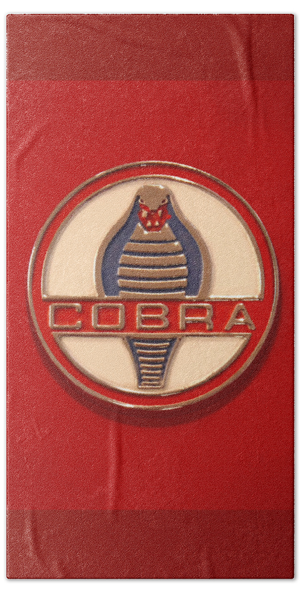 Transportation Bath Towel featuring the photograph COBRA Emblem by Mike McGlothlen