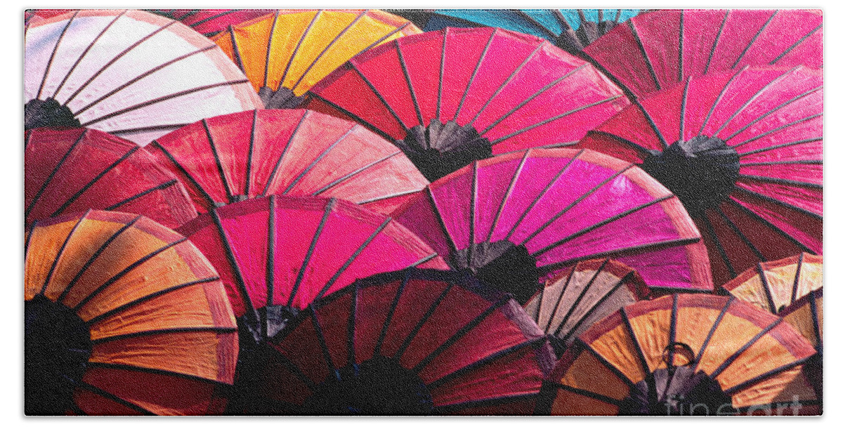 Art Hand Towel featuring the photograph Colorful Umbrella by Luciano Mortula