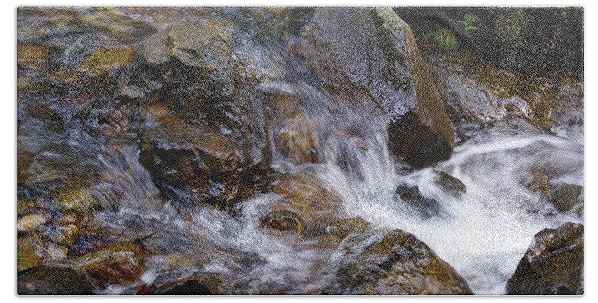 Tamalpais Bath Towel featuring the photograph Creek Scene on Mt Tamalpais by Ben Upham III