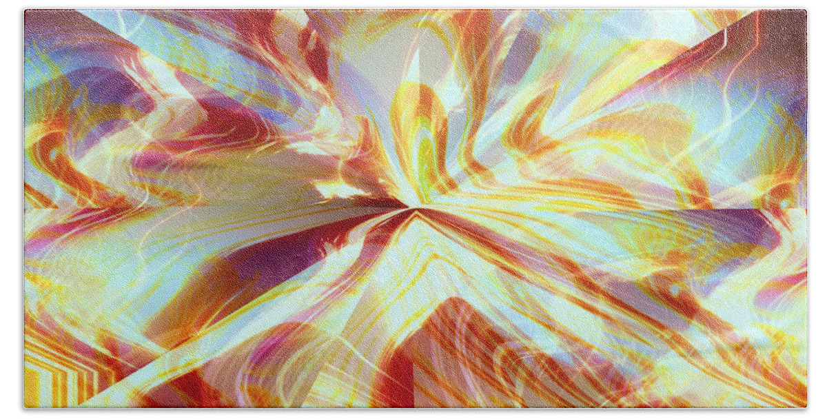 Flames Hand Towel featuring the digital art Dancing with Fire by Shana Rowe Jackson