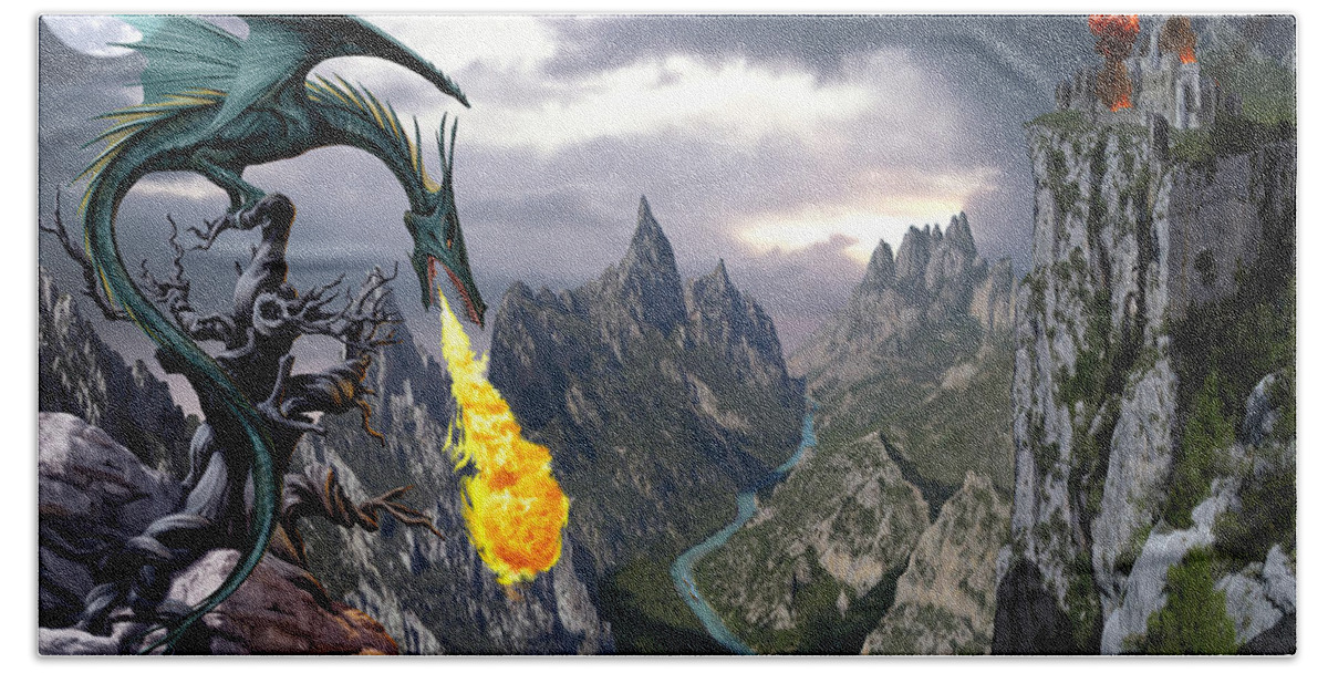 Dragon Hand Towel featuring the photograph Dragon Valley by MGL Meiklejohn Graphics Licensing