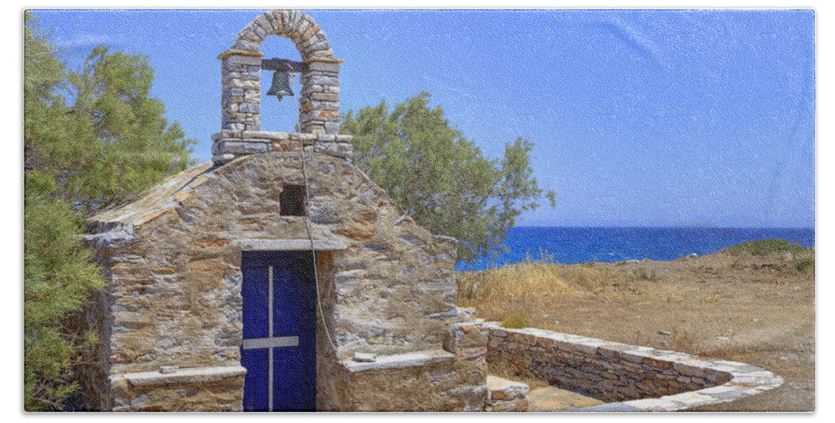 Naxos Bath Towel featuring the photograph east coast Naxos by Joana Kruse