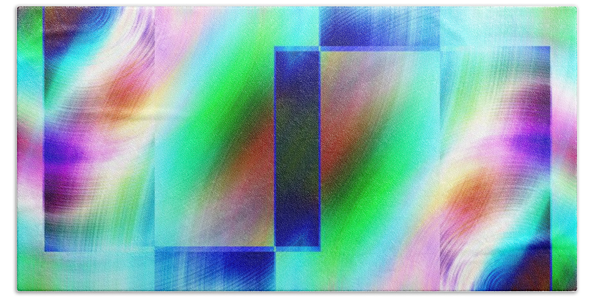 Abstract Bath Towel featuring the digital art Echo 6 by Tim Allen