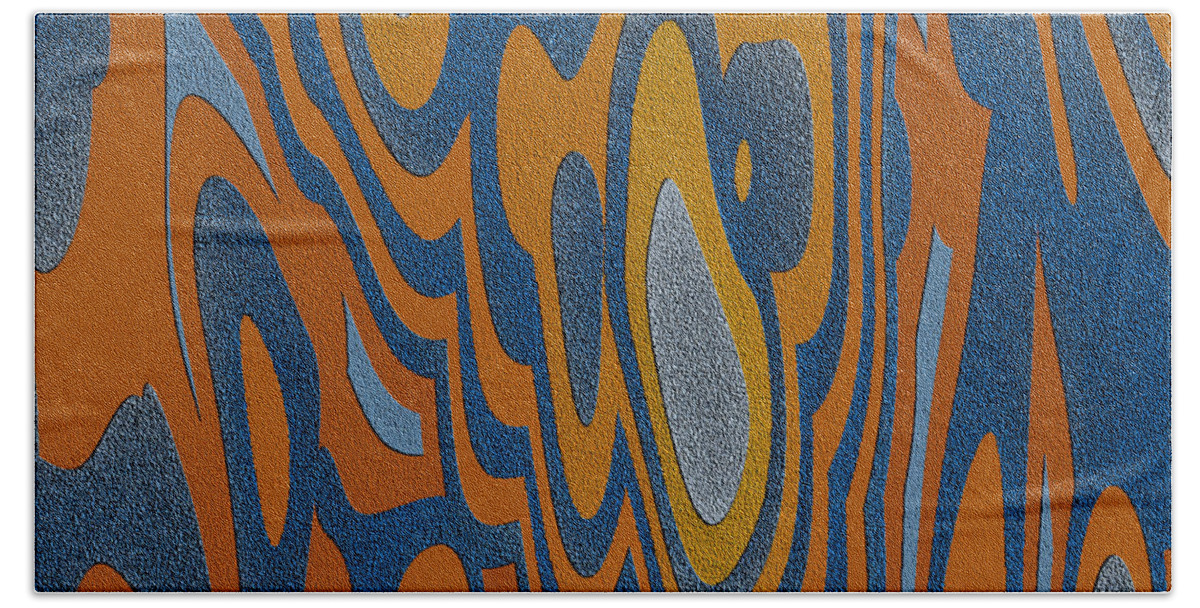 Orange Bath Towel featuring the digital art Exhalatio by Jeff Iverson