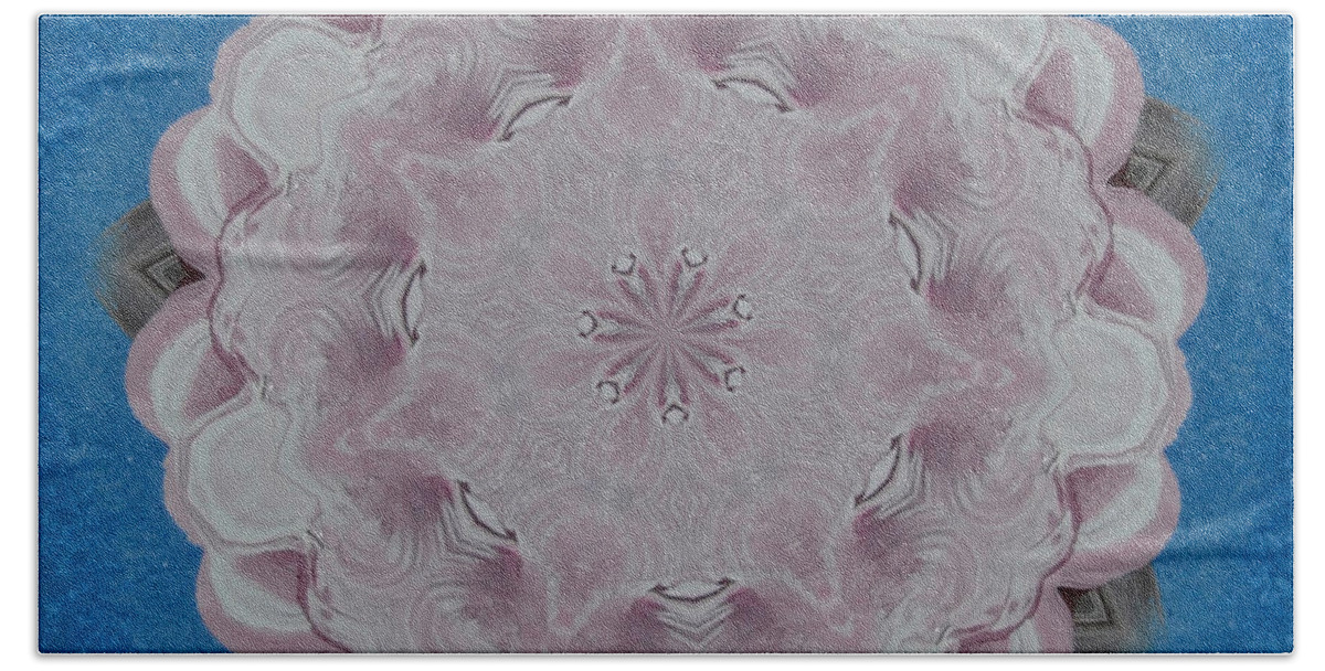 Kaleidoscopic Bath Sheet featuring the photograph Fancy Cake by Donna Brown