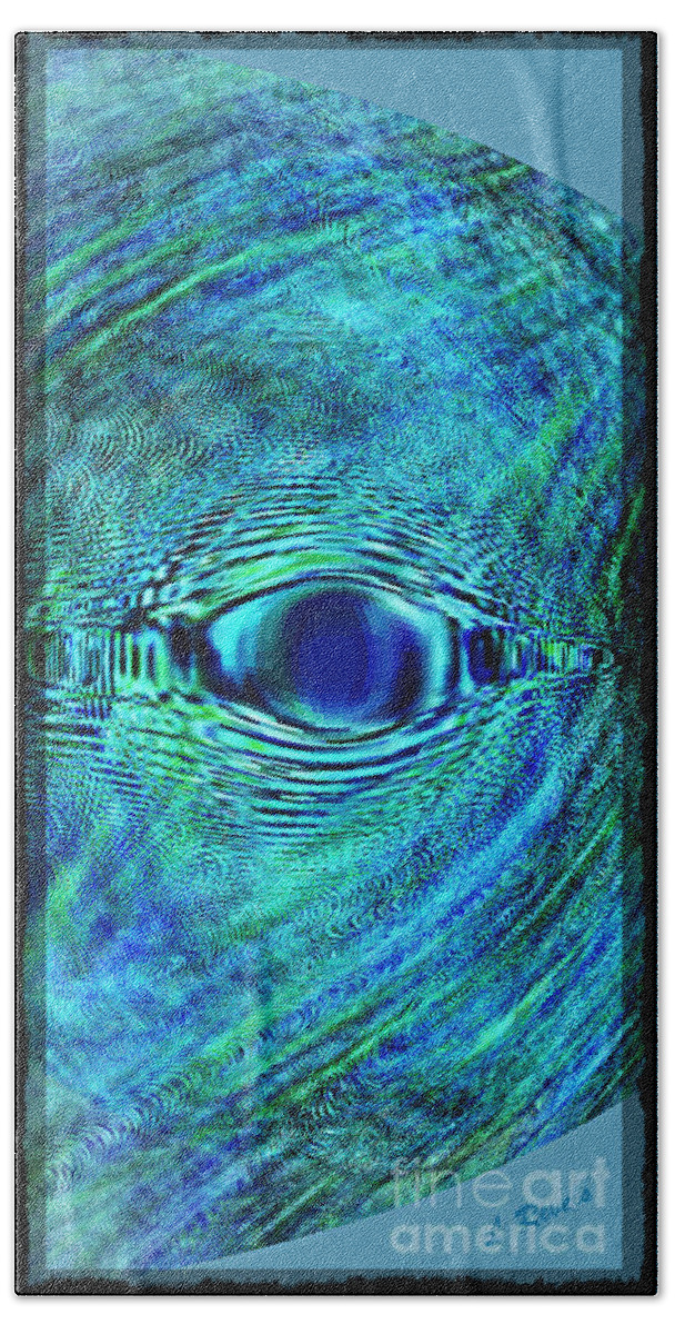Fish Bath Towel featuring the digital art Fish Eye by Leslie Revels