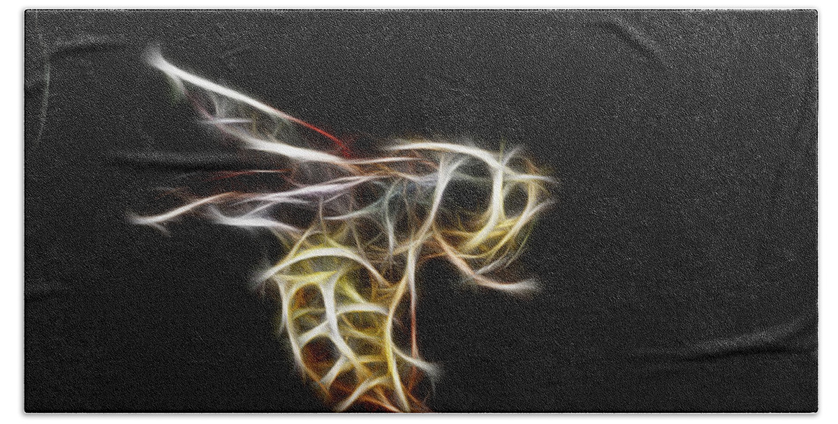 Fantasy Art Hand Towel featuring the photograph Flying Wasp by Paul Ward