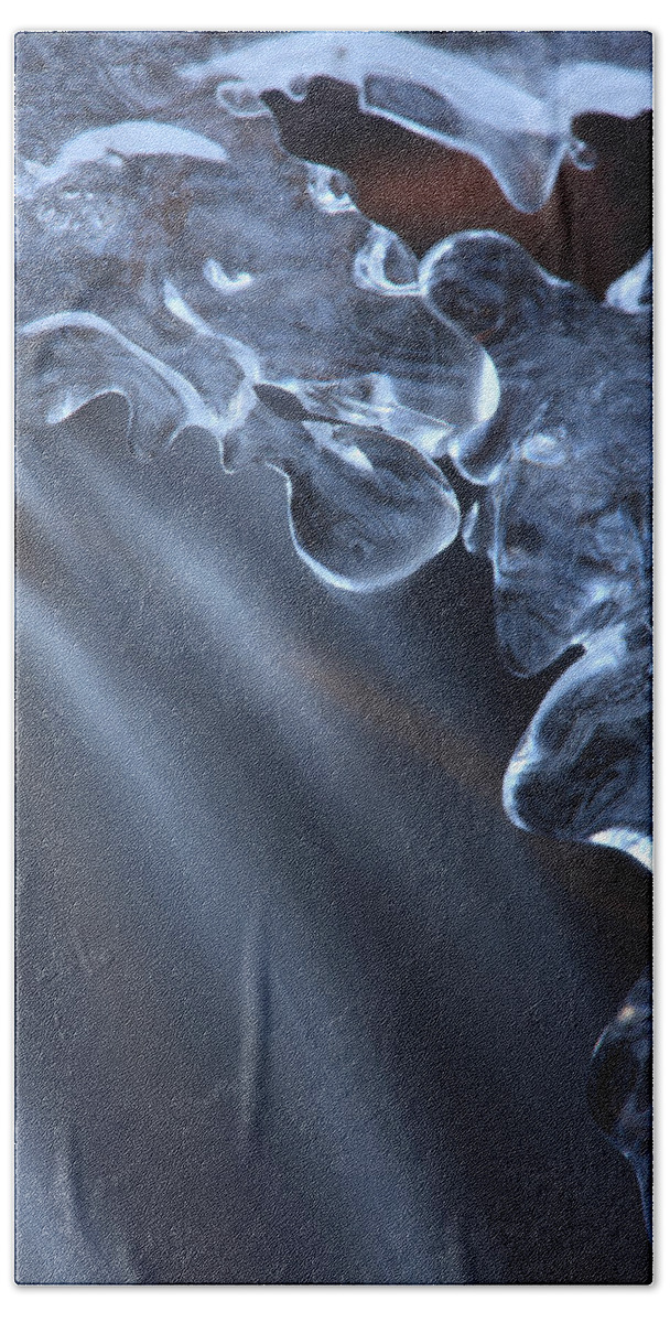 Ice Hand Towel featuring the photograph Fragile ice formation by Ulrich Kunst And Bettina Scheidulin