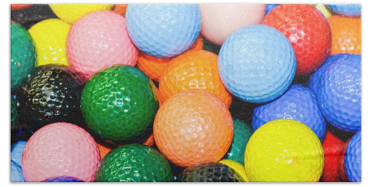 Abundant Hand Towel featuring the photograph Golf balls by Tom Gowanlock