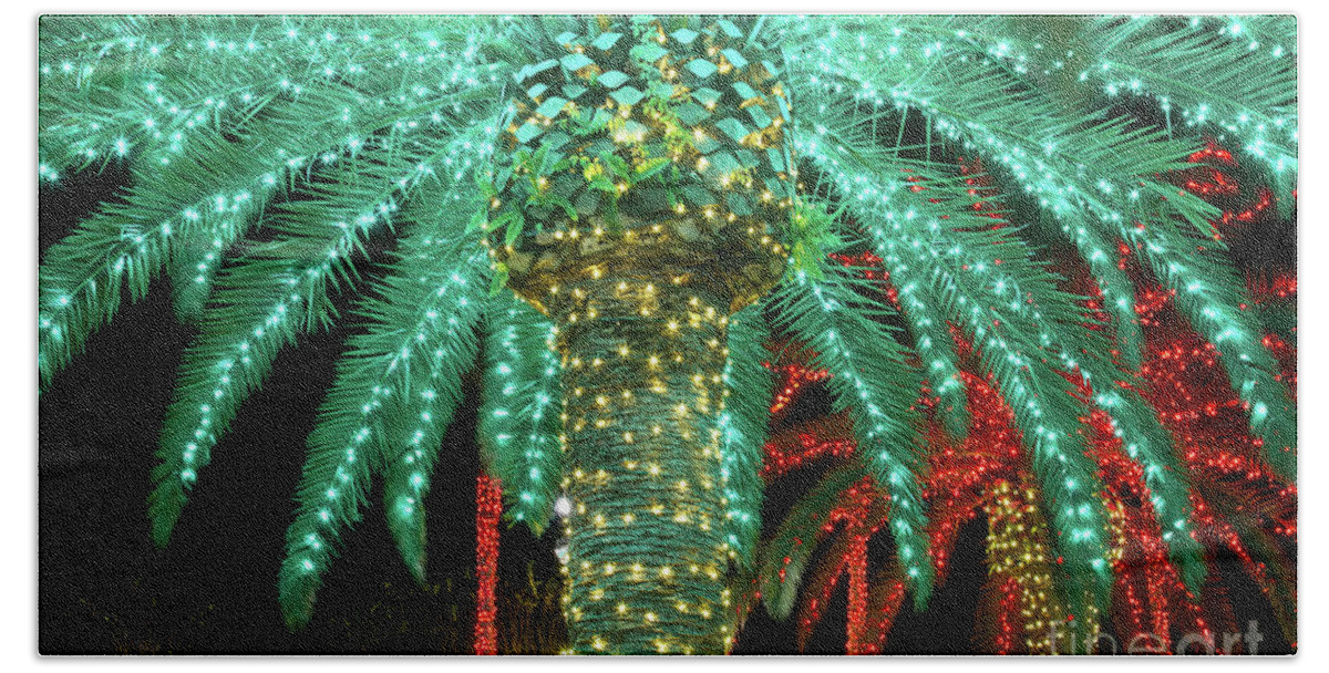 Botanical Garden Hand Towel featuring the photograph Green Palms by Sue Karski