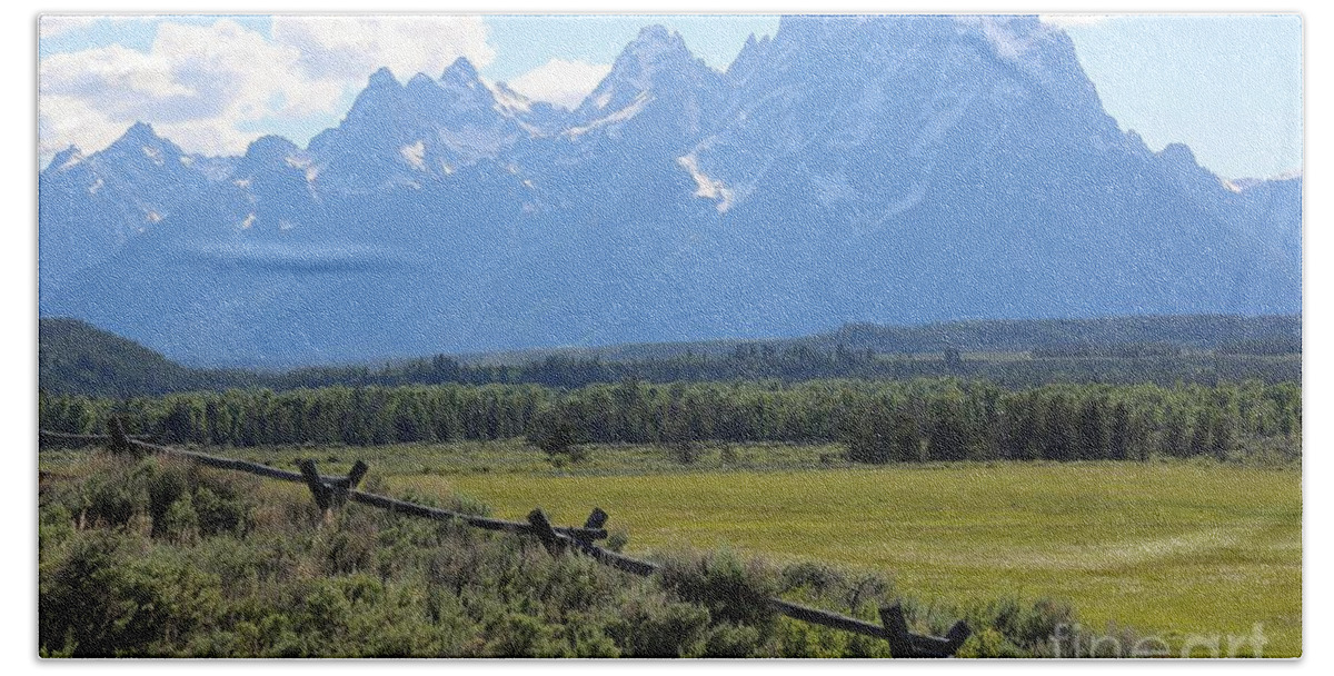 Tetons Bath Towel featuring the photograph Grizzly Country by Carol Groenen
