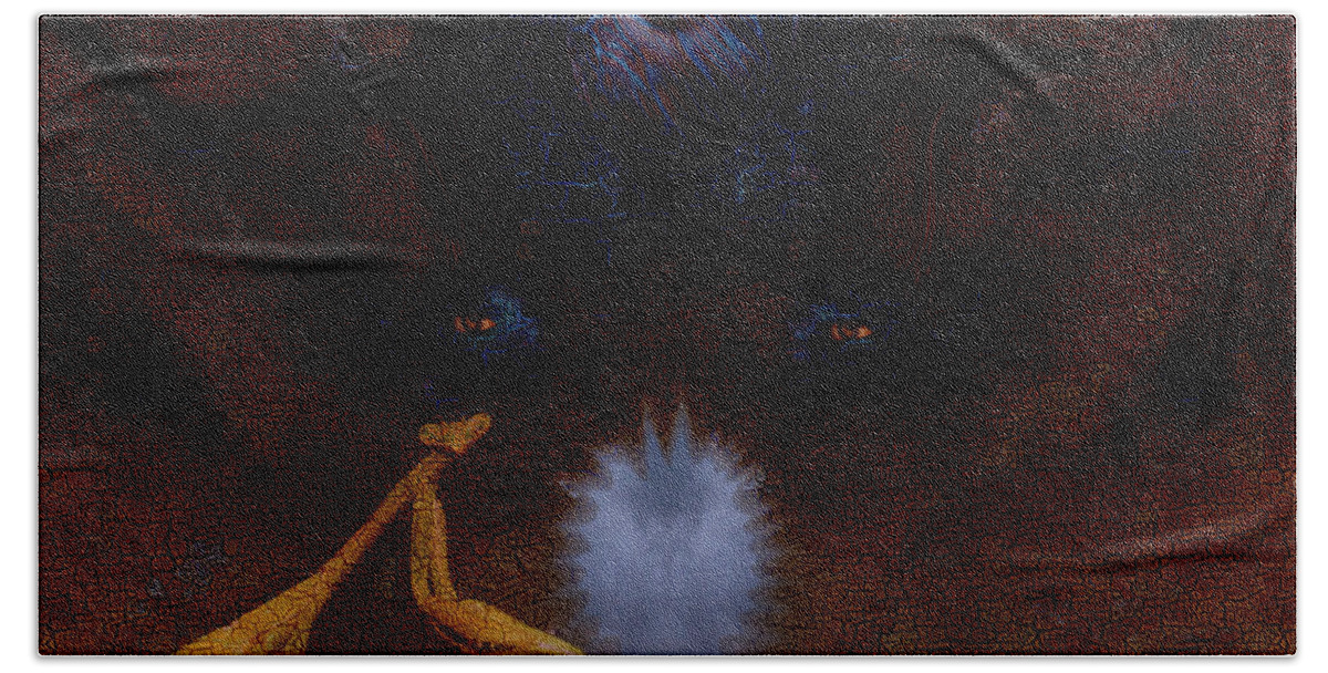 Pearl Bath Towel featuring the photograph Guardian Of The Pearl by Steven Richardson