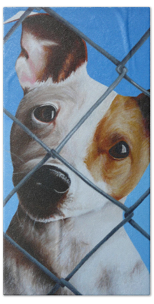 Pet Bath Towel featuring the painting Help Release Me VI by Vic Ritchey