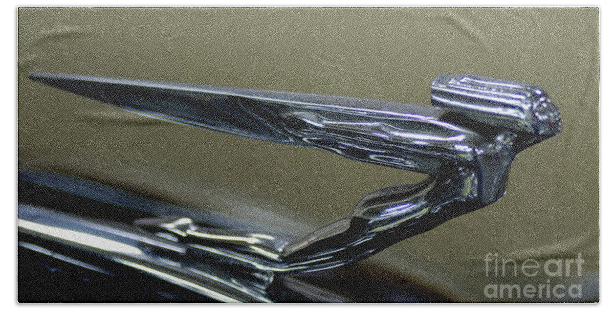 Hood Ornament Hand Towel featuring the photograph Hood Ornament by Ronald Grogan
