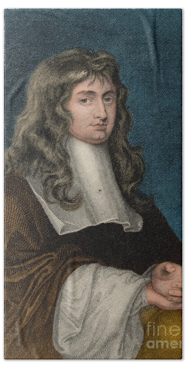 Science Bath Towel featuring the photograph Isaac Newton, English Polymath by Photo Researchers, Inc.