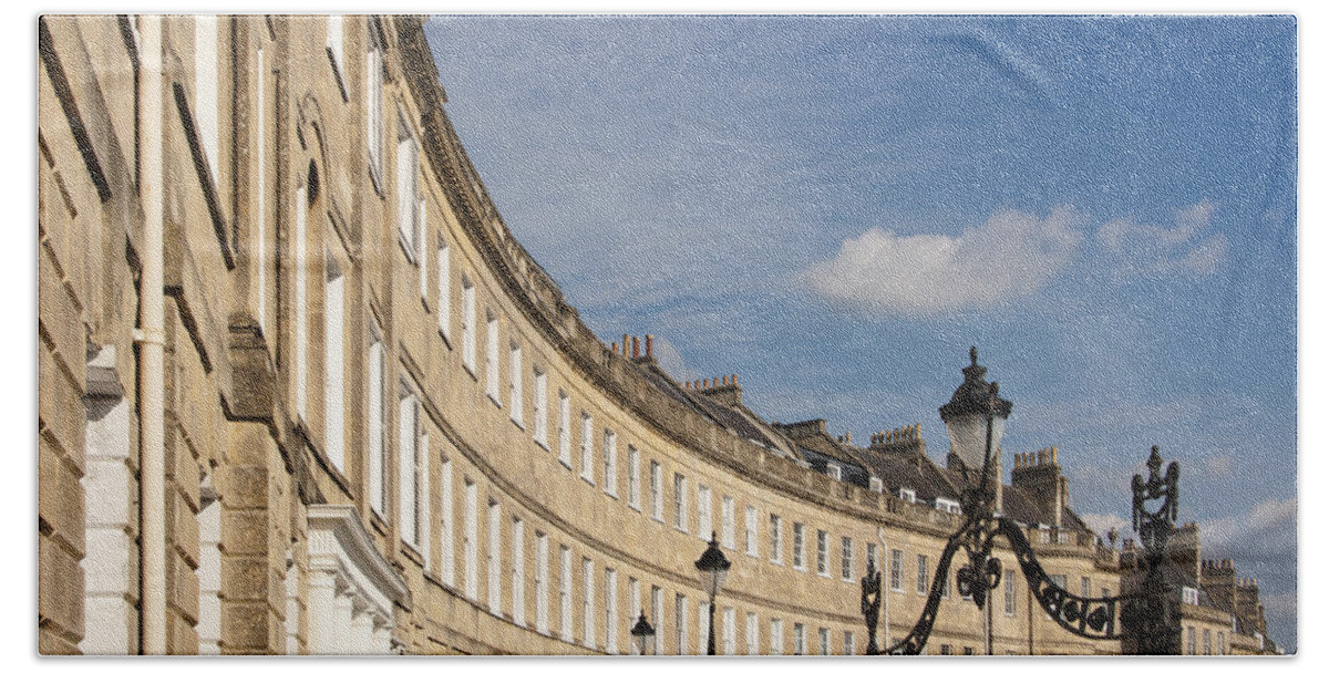 Britain Bath Towel featuring the photograph Lansdown Crescent by Andrew Michael