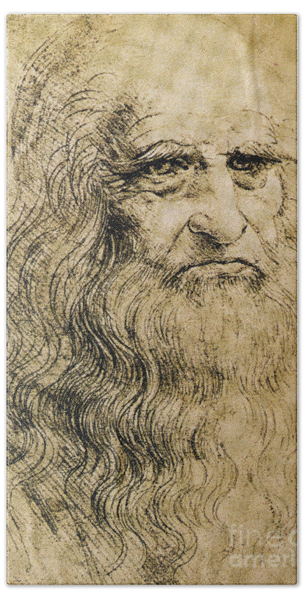 Person Bath Towel featuring the photograph Leonardo Da Vinci by Science Source