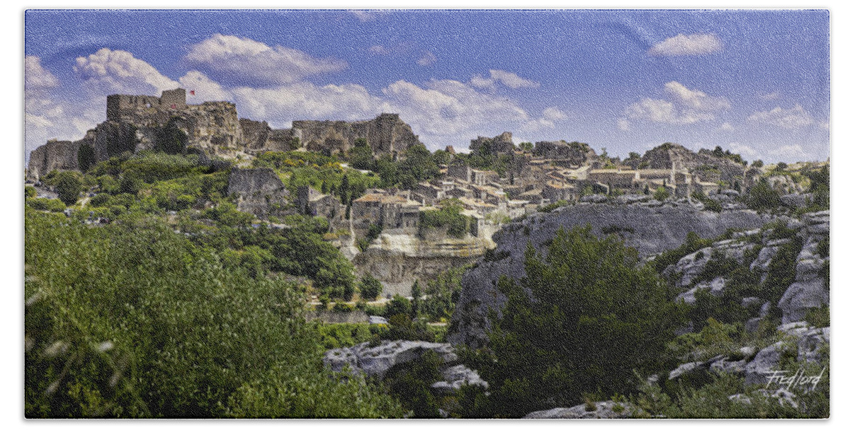 Hill Hand Towel featuring the photograph Les Baux de Provence by Fred J Lord
