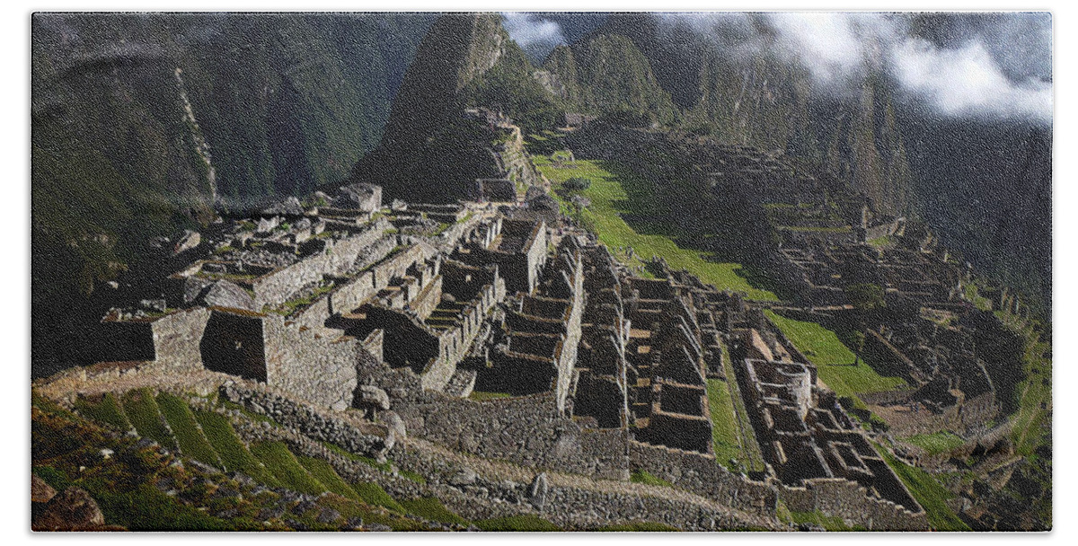 Peru Bath Towel featuring the photograph Machu Picchu Peru 1 by Xueling Zou
