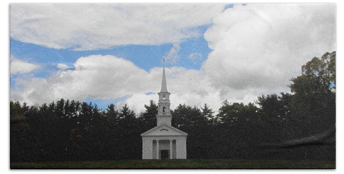 Martha Mary Chapel Bath Towel featuring the photograph Martha Mary Chapel by Kim Galluzzo