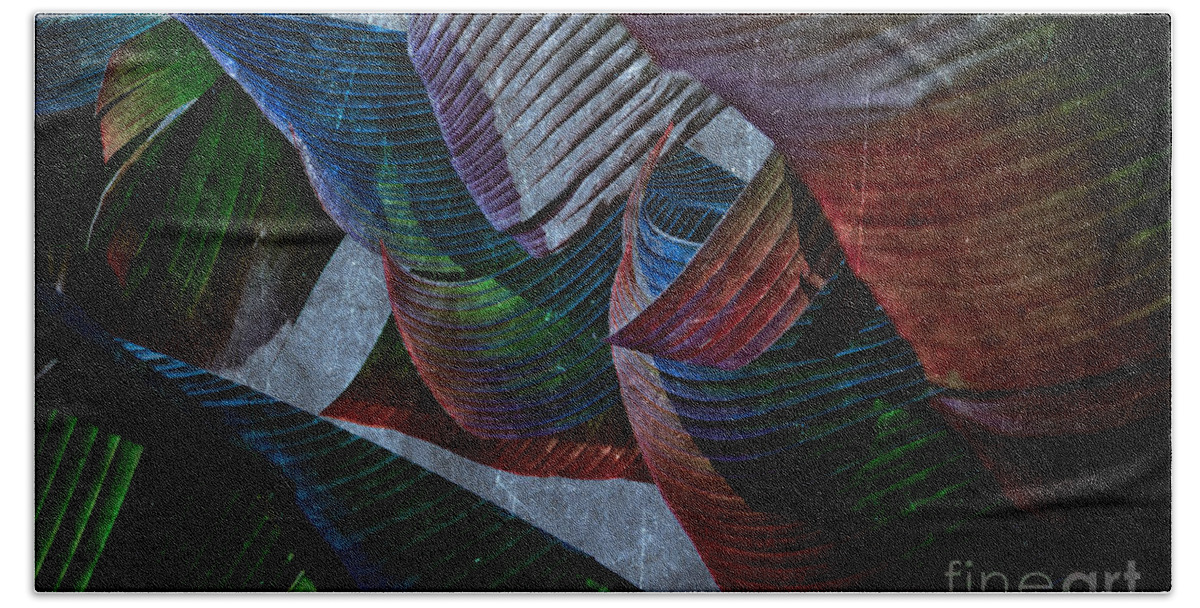 Abstract Hand Towel featuring the photograph Midnight Sails by Venetta Archer