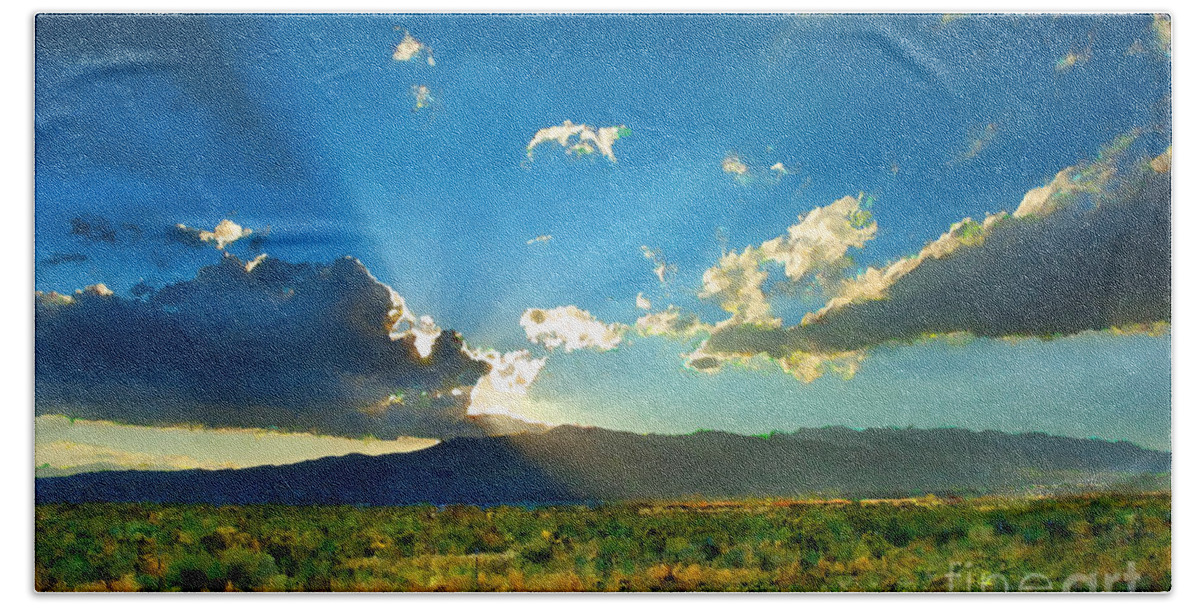 New Mexico Bath Towel featuring the photograph New Mexico Desert by Betty LaRue