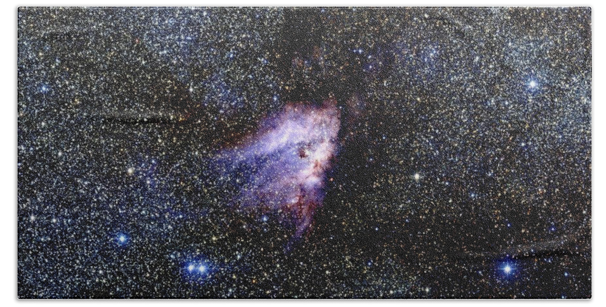 2mass Imagery Bath Towel featuring the photograph Omega Nebula by 2MASS project / NASA
