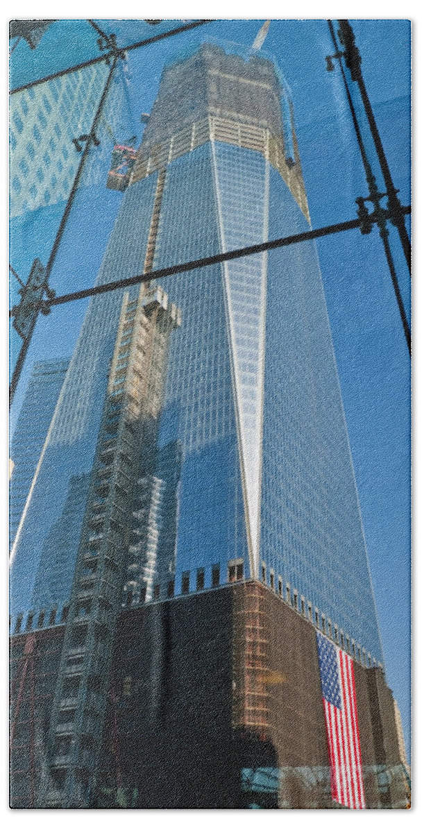 Nyc Hand Towel featuring the photograph One WTC Rising by S Paul Sahm