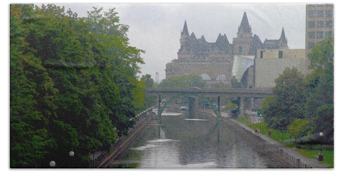 Canada Hand Towel featuring the photograph Ottawa Rideau Canal by Valentino Visentini
