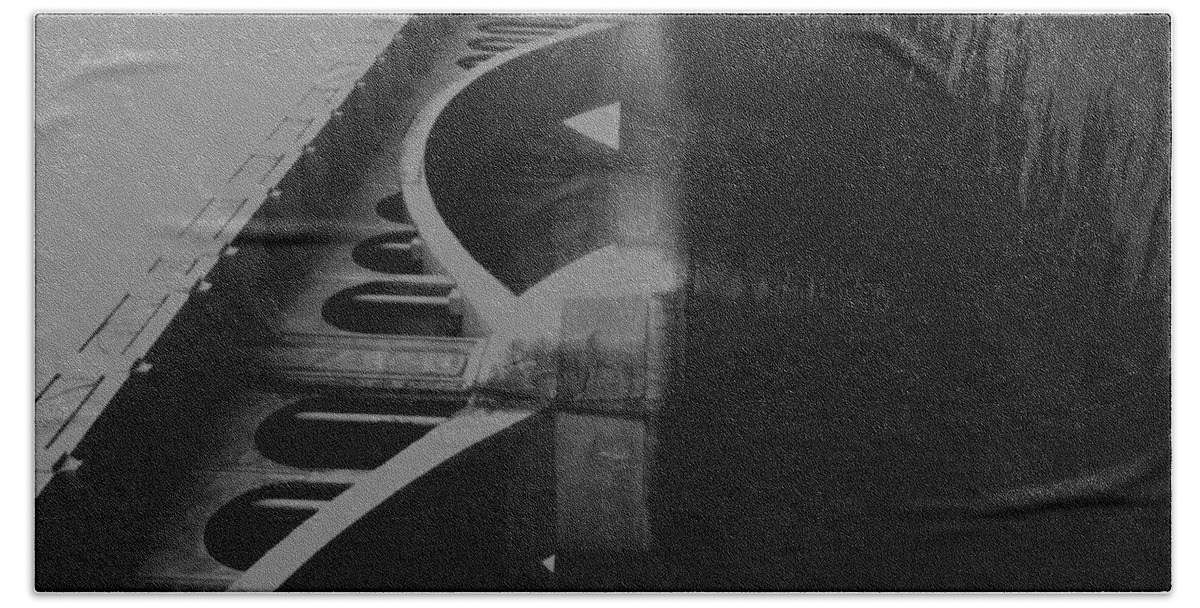 Elm Bath Towel featuring the photograph Over the Bridge by J C