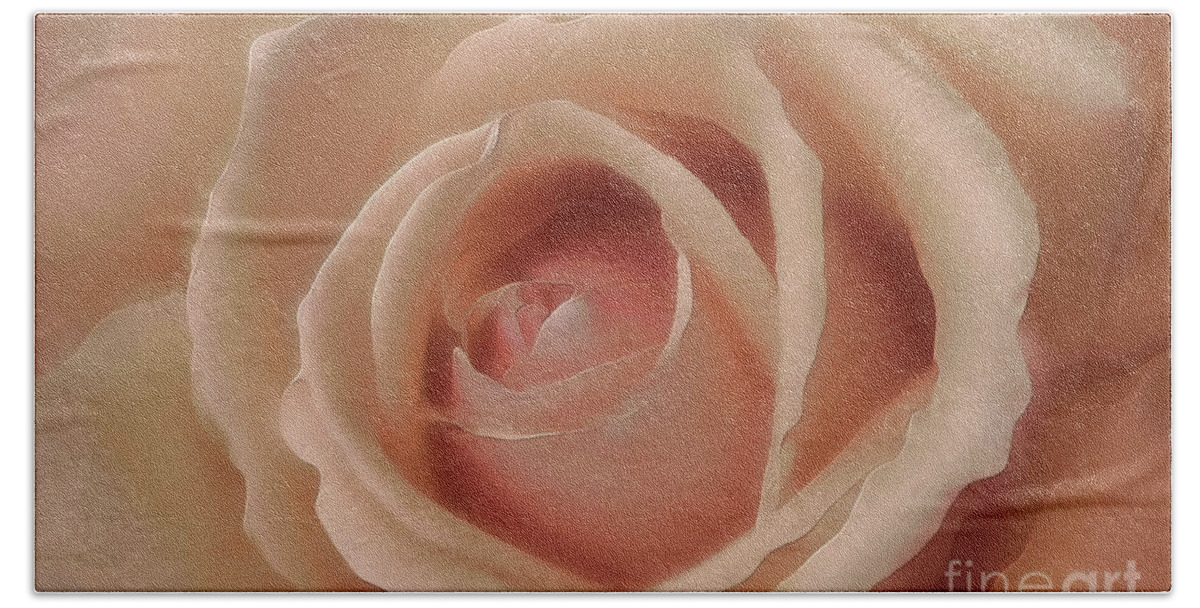 Rose Bath Sheet featuring the photograph Pink Sensual Rose by Deborah Benoit