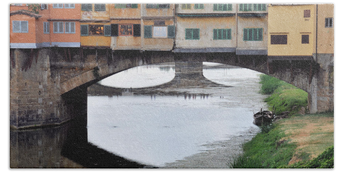Bridge Bath Towel featuring the photograph Ponte Vecchio 2 by Rich Bodane