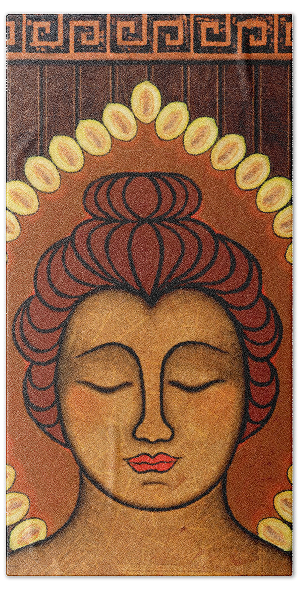 Icon Bath Towel featuring the painting Radiant Peace by Gloria Rothrock