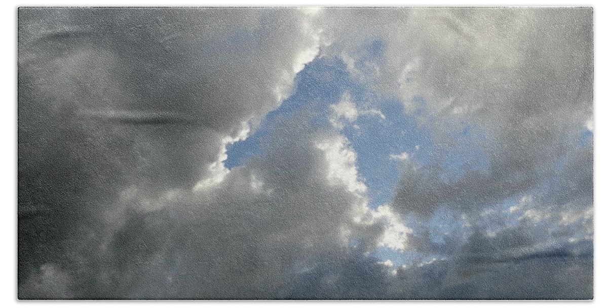 Clouds Hand Towel featuring the photograph Rain or Shine by Trish Hale