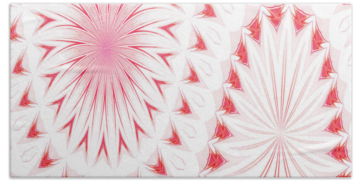 Abstract Hand Towel featuring the photograph Red and White by Anne Kitzman