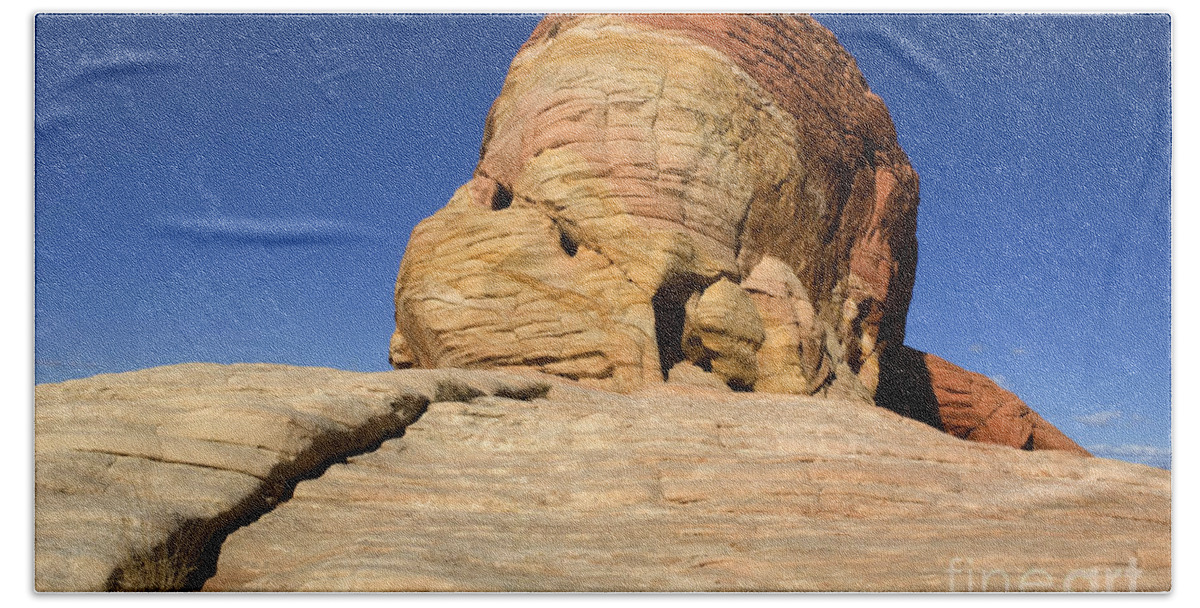 Valley Of Fire Hand Towel featuring the photograph Rock Star by Bob Christopher