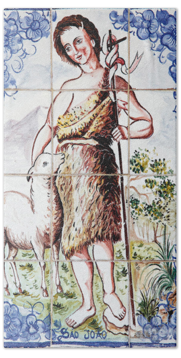 Tiles Bath Sheet featuring the photograph Saint John by Gaspar Avila