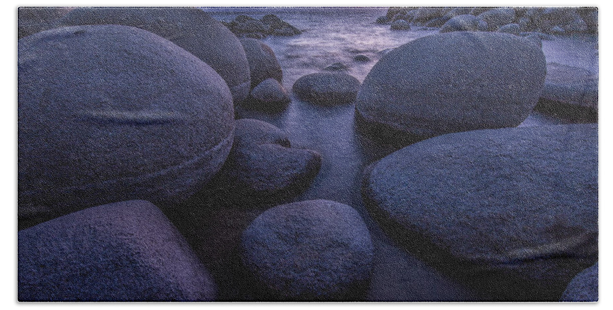 Rocks Hand Towel featuring the photograph Sand Harbor by Rick Berk