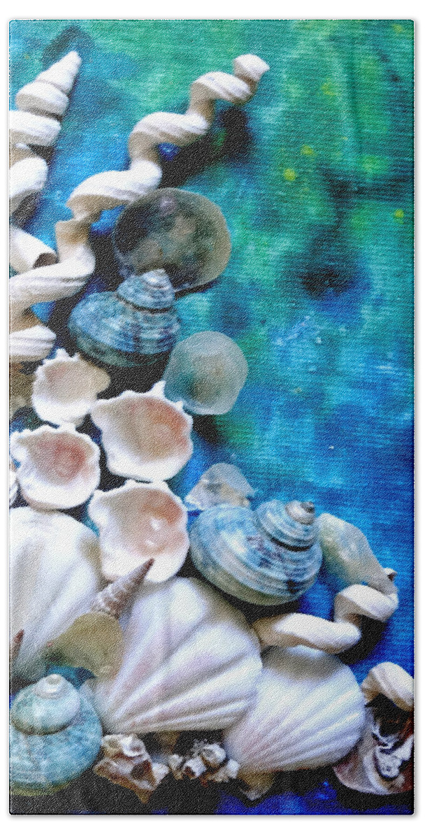  Sea Shells Bath Towel featuring the photograph Sea Shell Bouquet No 7 by Karin Dawn Kelshall- Best