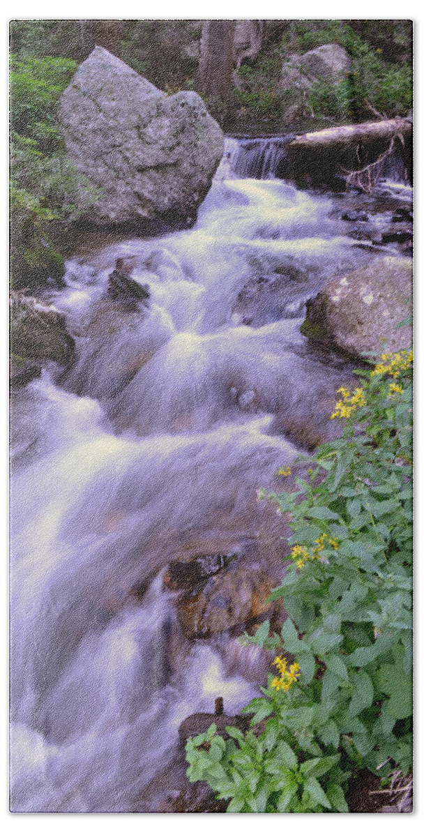 Nature Bath Towel featuring the photograph Silky Stream by Zawhaus Photography