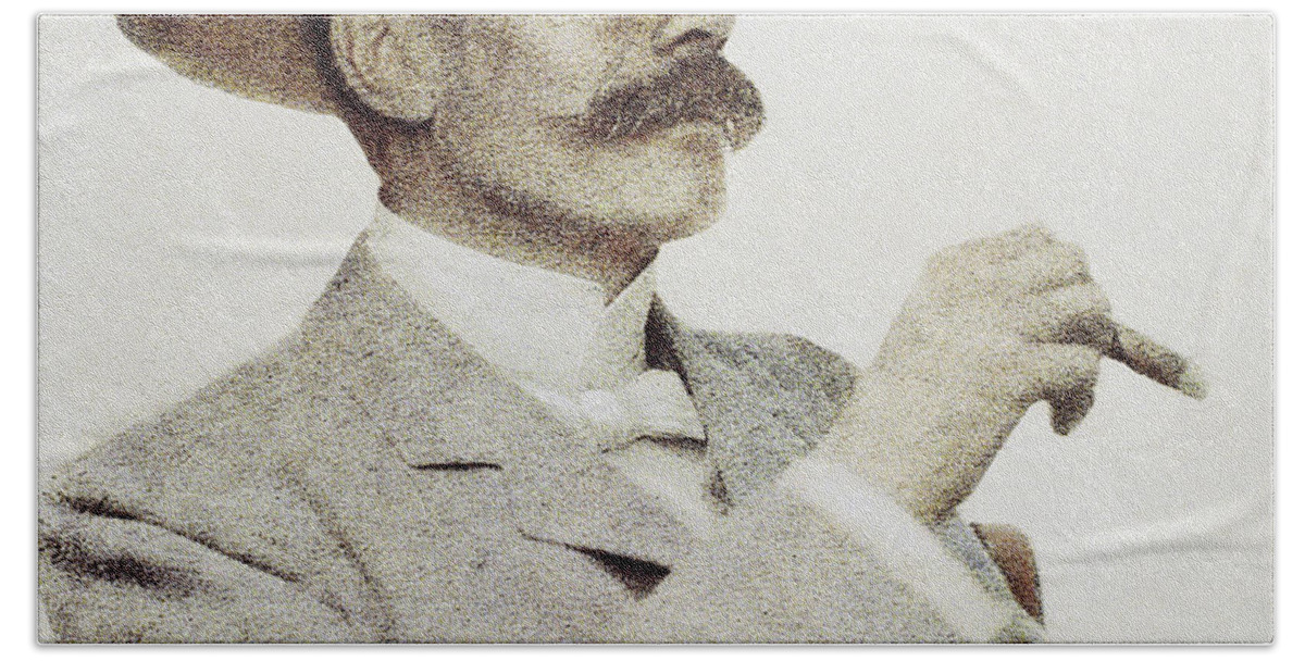 20th Century Hand Towel featuring the photograph Sir Edward Elgar by Granger