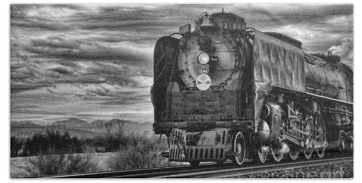 Fine Art Photography Hand Towel featuring the photograph Steam Train No 844 - IV by Donna Greene