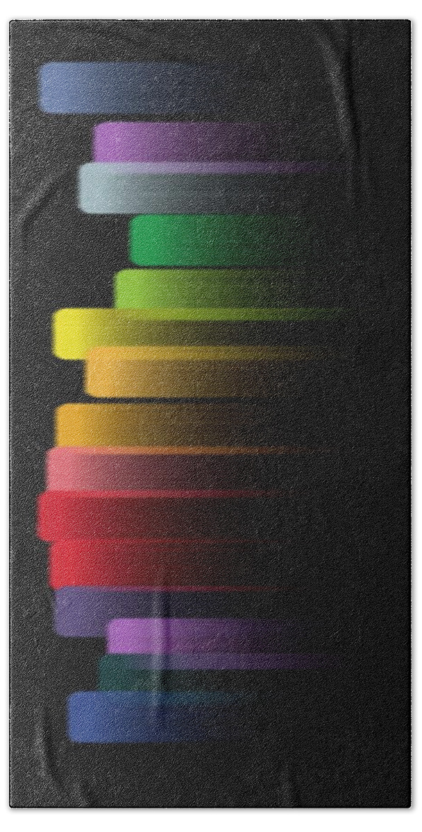 Color Bath Towel featuring the digital art Stripe by Eric Weeber