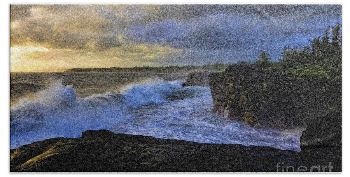 Big Island Bath Towel featuring the photograph Sunrise near Hilo Hawaii by Gary Beeler