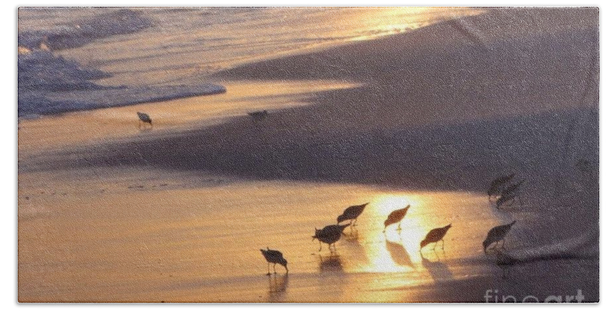 Nature Bath Towel featuring the photograph Sunset Beach by Nava Thompson