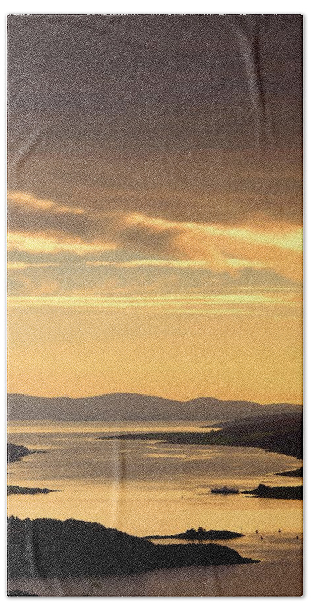 Atmosphere Bath Towel featuring the photograph Sunset Over Water, Argyll And Bute by John Short